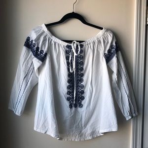 Madewell Embroidered Top Size XXS